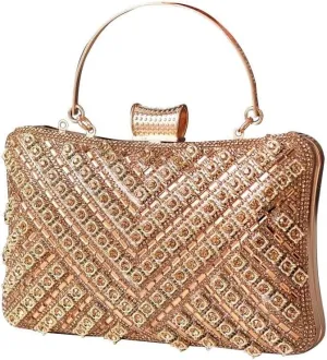 Bridal Wedding Purse Bling Crystal Shoulder Sparkling Glitter Crossbody Women Evening Rhinestone Clutch