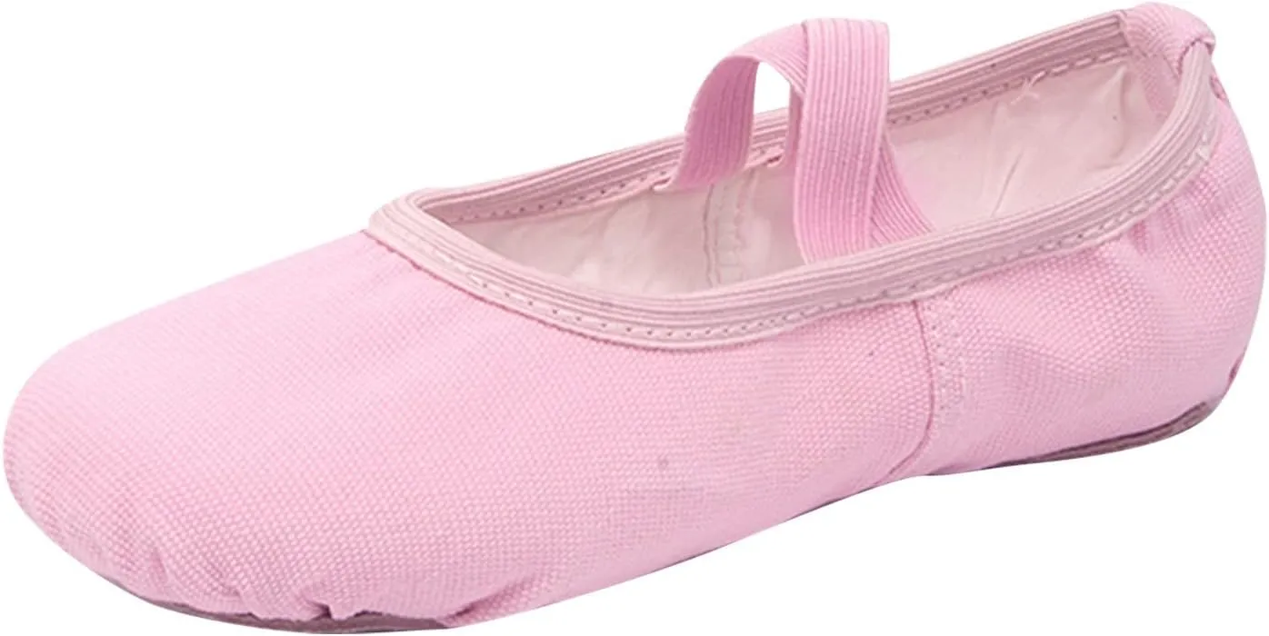 Canvas Ballet Dance Shoes Girls Women Ballet Shoes Stretch Split Sole for Indoor Perform Yoga Performance