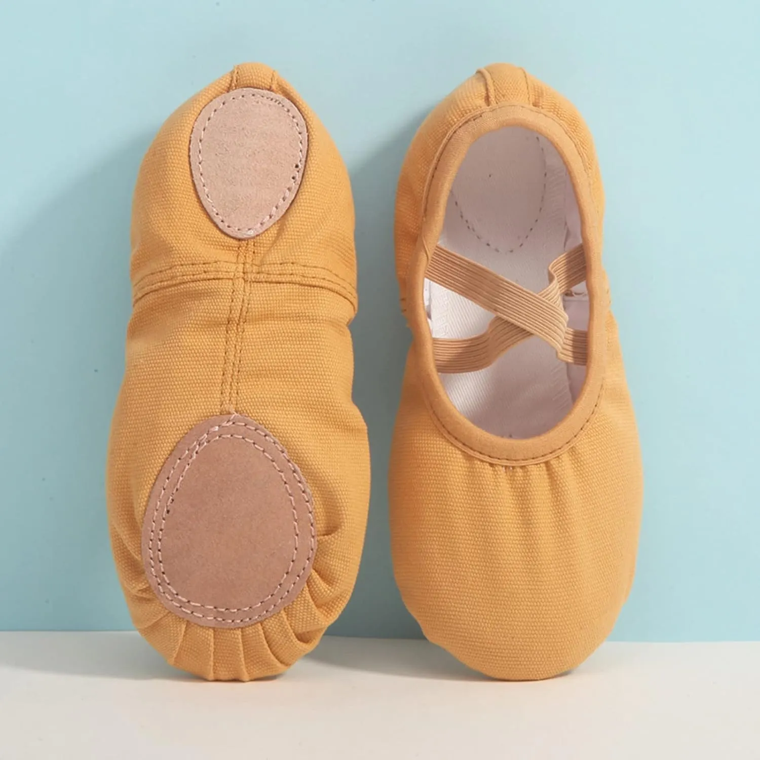 Canvas Ballet Dance Shoes Girls Women Ballet Shoes Stretch Split Sole for Indoor Perform Yoga Performance