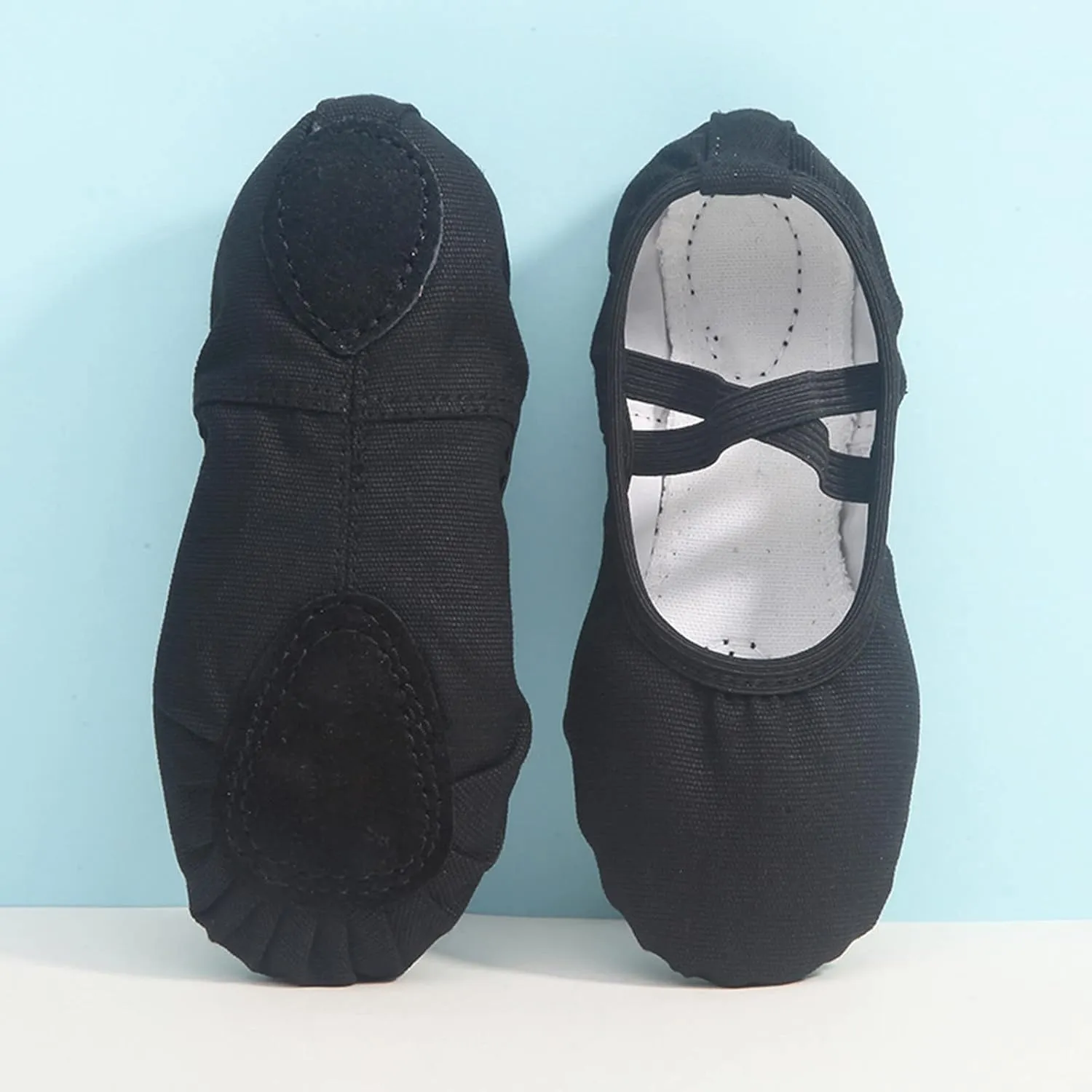 Canvas Ballet Dance Shoes Girls Women Ballet Shoes Stretch Split Sole for Indoor Perform Yoga Performance