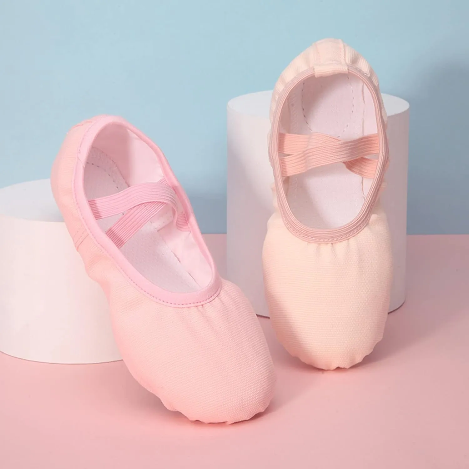 Canvas Ballet Dance Shoes Girls Women Ballet Shoes Stretch Split Sole for Indoor Perform Yoga Performance