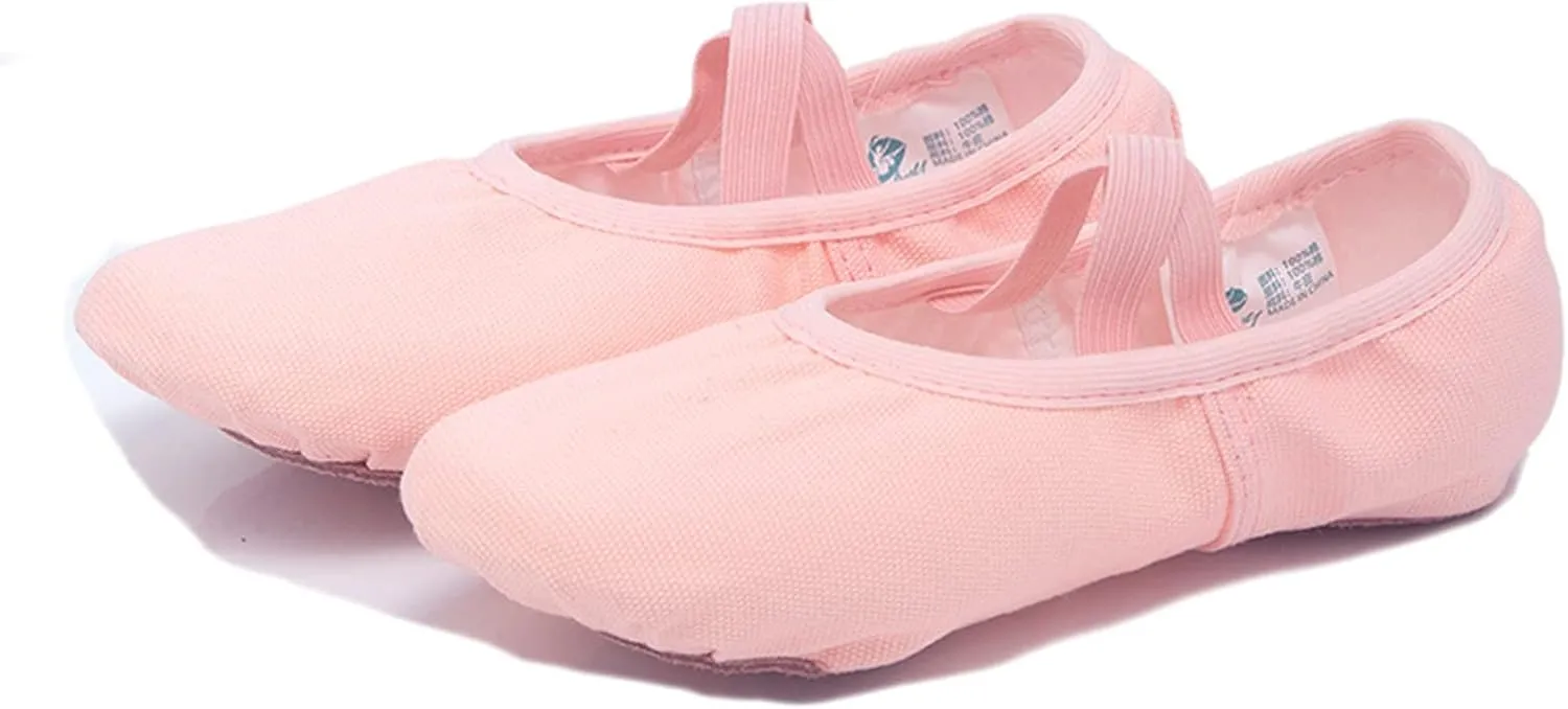 Canvas Ballet Dance Shoes Girls Women Ballet Shoes Stretch Split Sole for Indoor Perform Yoga Performance
