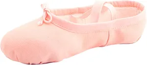 Canvas Ballet Slippers Flat for Girls Toddlers Kids Yoga Practice Elastic Shoes for Dancing Pink Ballet Shoes