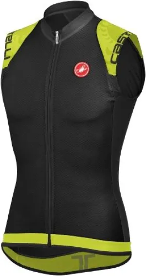 Castelli Entrata Sleeveless FZ - Black-Lime