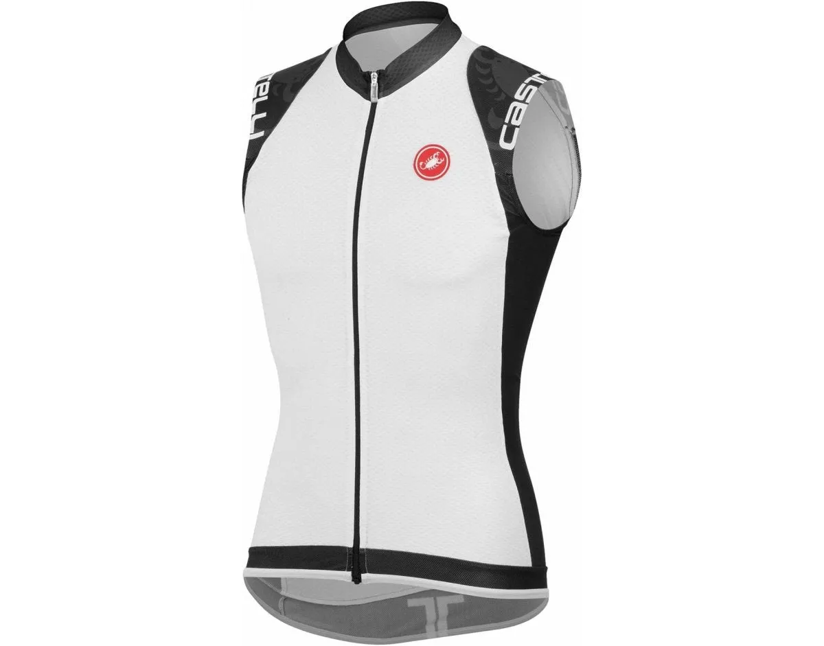 Castelli Entrata Sleeveless FZ - White-Black