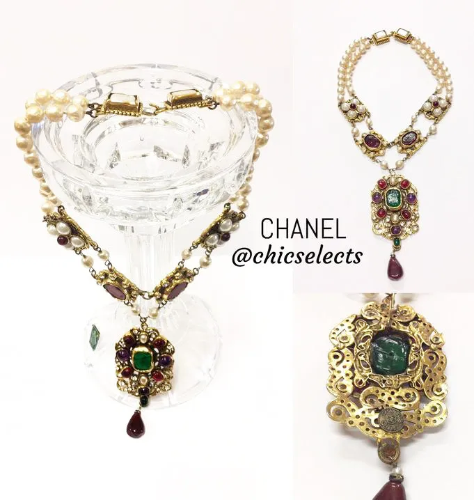 CHANEL RETRO VINTAGE PEARL NECKLACE