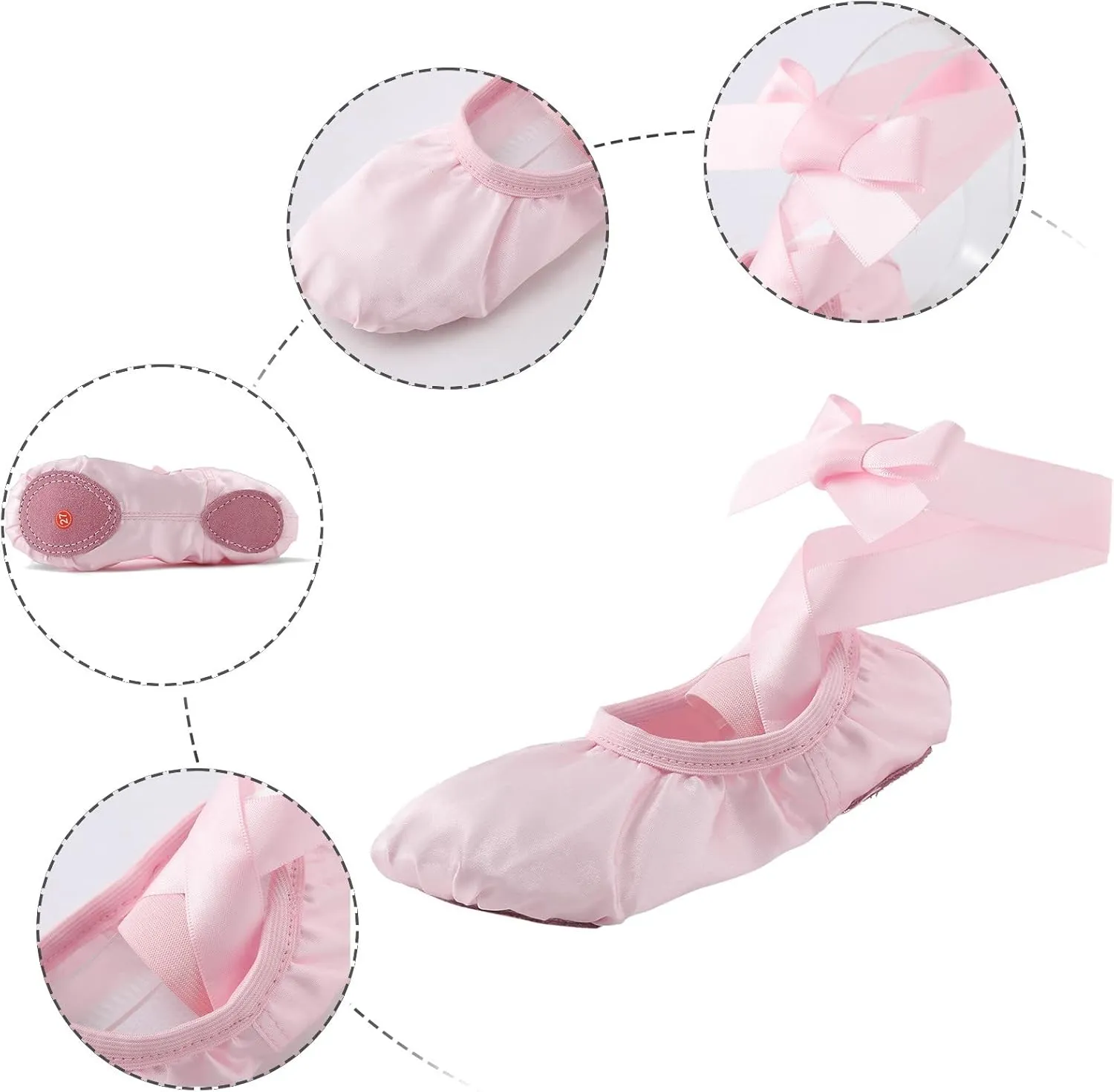 Children Dance Shoes Strap Ballet Shoes Toes Indoor Yoga Training Shoes School Shoe for Girls