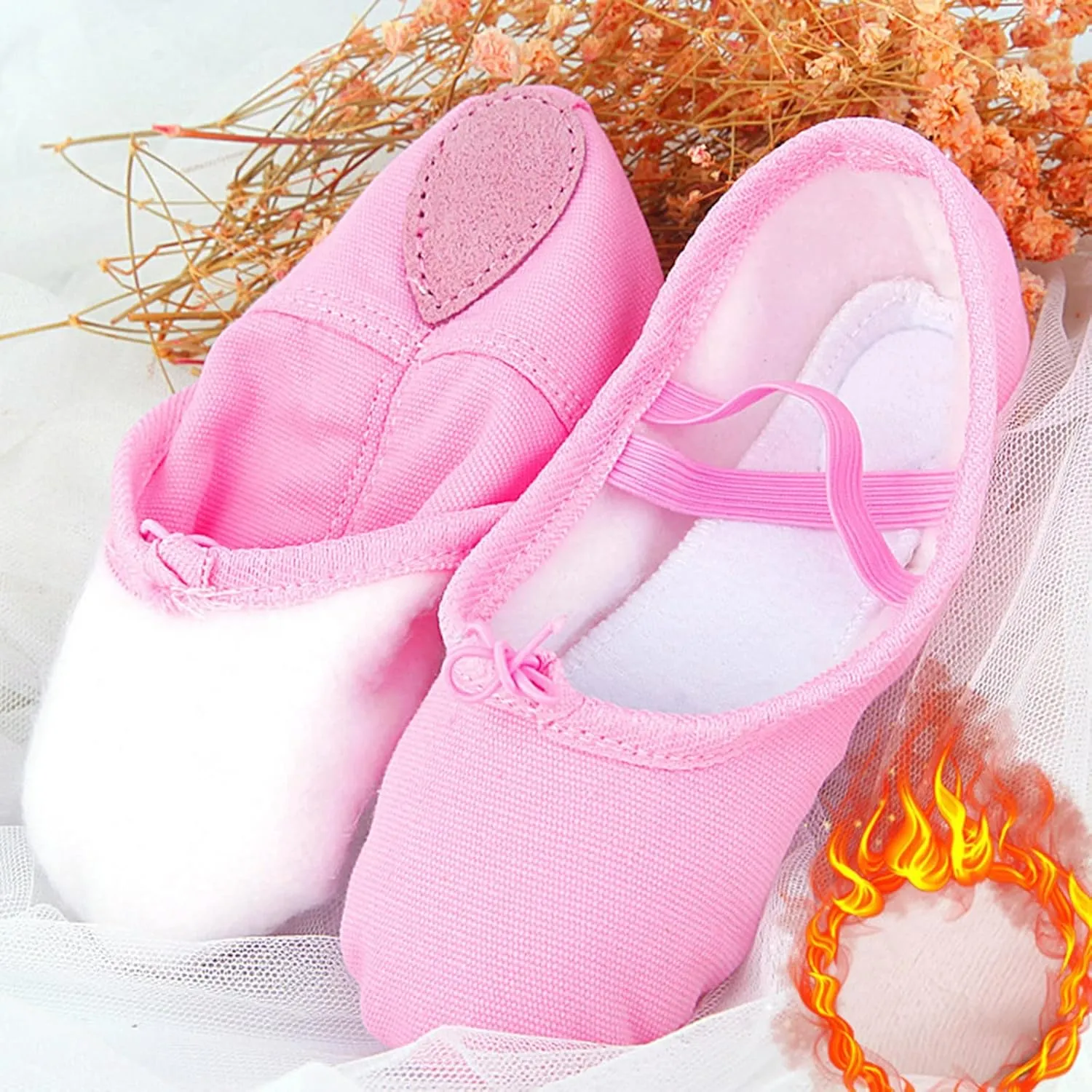 Children Shoes Dance Shoes Warm Dance Ballet Performance Indoor Shoes Yoga Dance Bunny Pompom Sneaker for Baby Girl