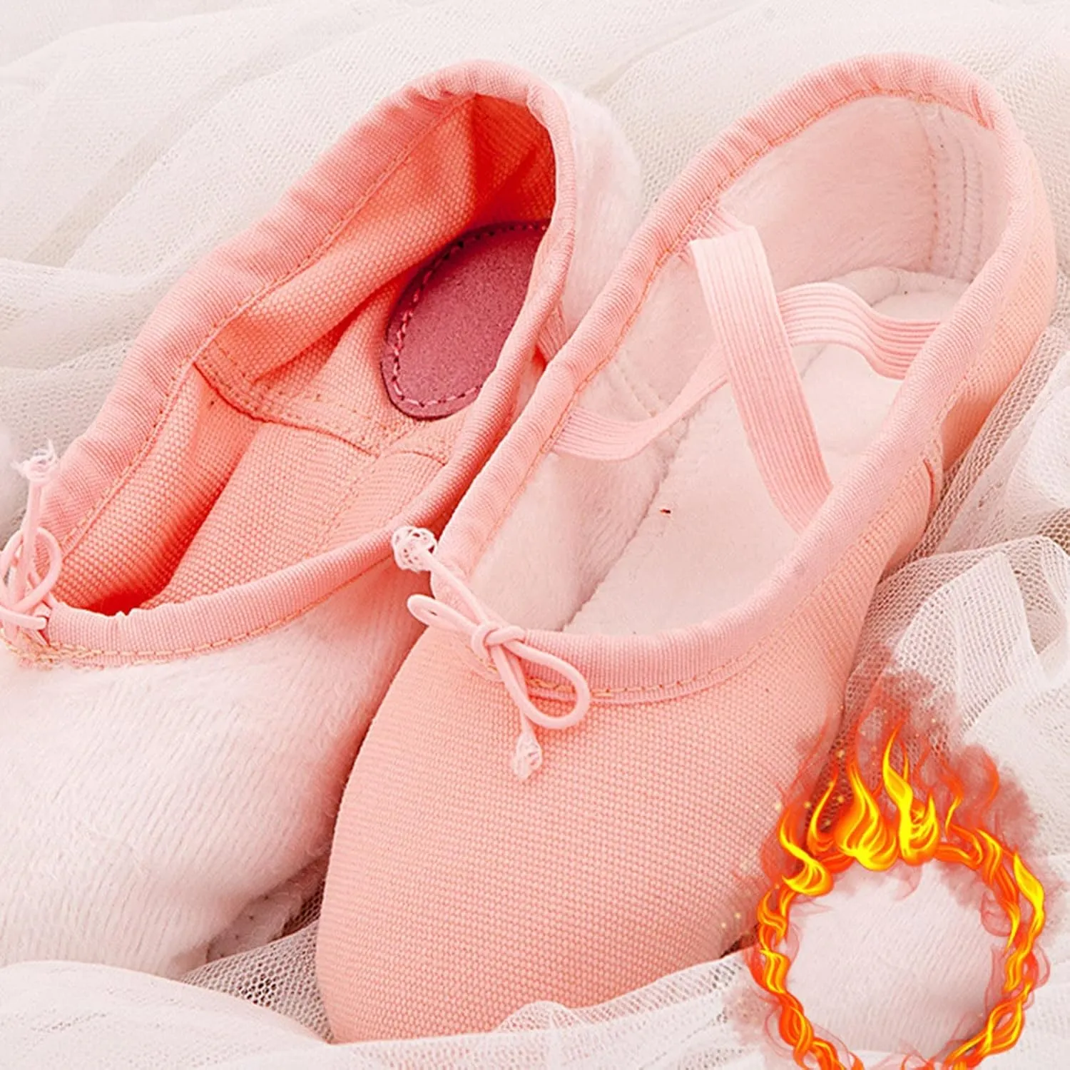 Children Shoes Dance Shoes Warm Dance Ballet Performance Indoor Shoes Yoga Dance Bunny Pompom Sneaker for Baby Girl