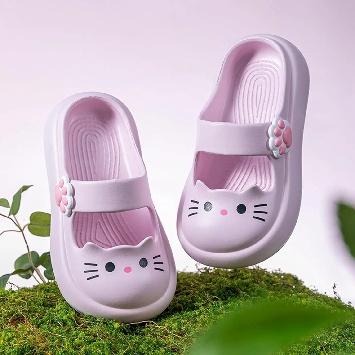 Cloud Slides for KidsShower Slippers Bathroom Pool SandalsBoys Girls Comfy Thick Sole SlippersSummer Non-Slip Beach Shoes