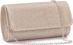 Clutch Purses for Women, Evening Bag with Detachable Chain Ladies Sparkling Party Handbag Wedding Bags