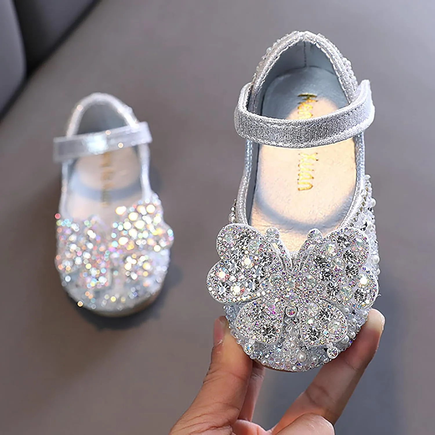 Dress Shoes for Girls,Girls Baby Infant Crystal Princess Shoes Bling Pearl Sandals Shoes Kids Dancing Shoes Gift