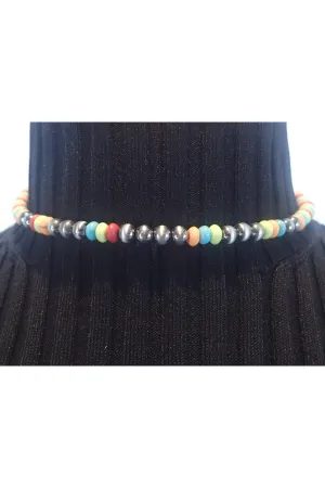 Emma Colored Bead Choker - Two Colors