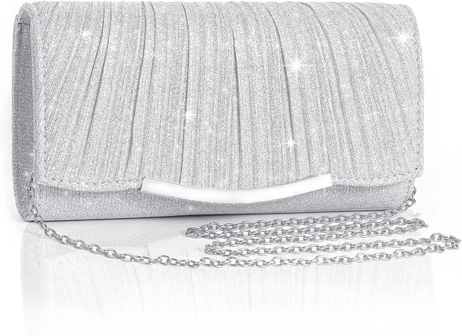 Evening Bag Clutch Purses for Women Wedding Bag Sparkling Party Handbag with Detachable Chain
