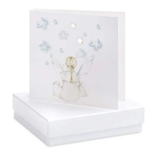 Fairy Silver Earrings on Designer Card by Crumble and Core