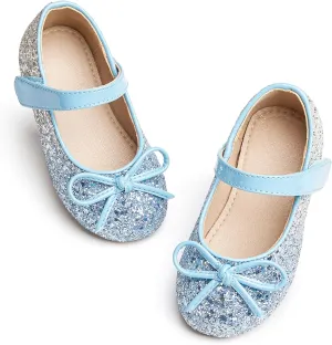 Flaryzone Toddler/Little Girls' Ballerina Flat Mary Jane Princess Dress Shoes - Wedding School Party