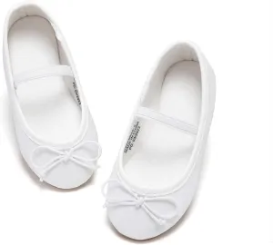 Flaryzone Toddler/Little Girls' Ballerina Flat Mary Jane Princess Dress Shoes - Wedding School Party