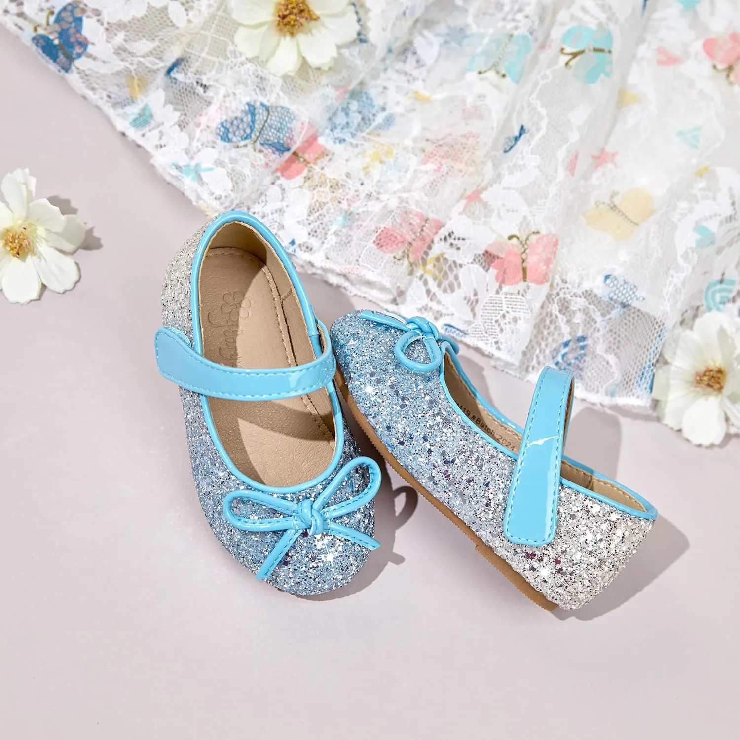 Flaryzone Toddler/Little Girls' Ballerina Flat Mary Jane Princess Dress Shoes - Wedding School Party