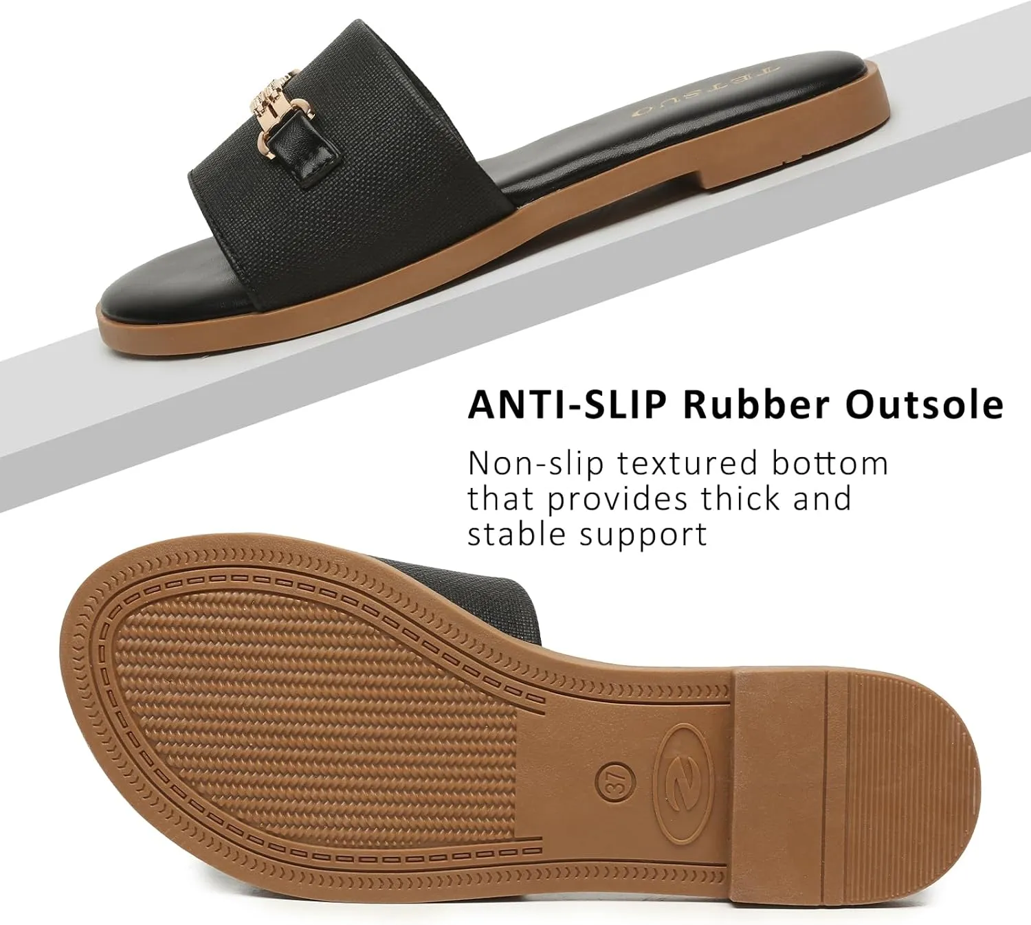 Flat Sandals for Women 2025 Slide Sandals Summer Fashion Women Dressy Slip on Shoes for Party Wedding Vacation Beach Walking Square Open Toe Shoes