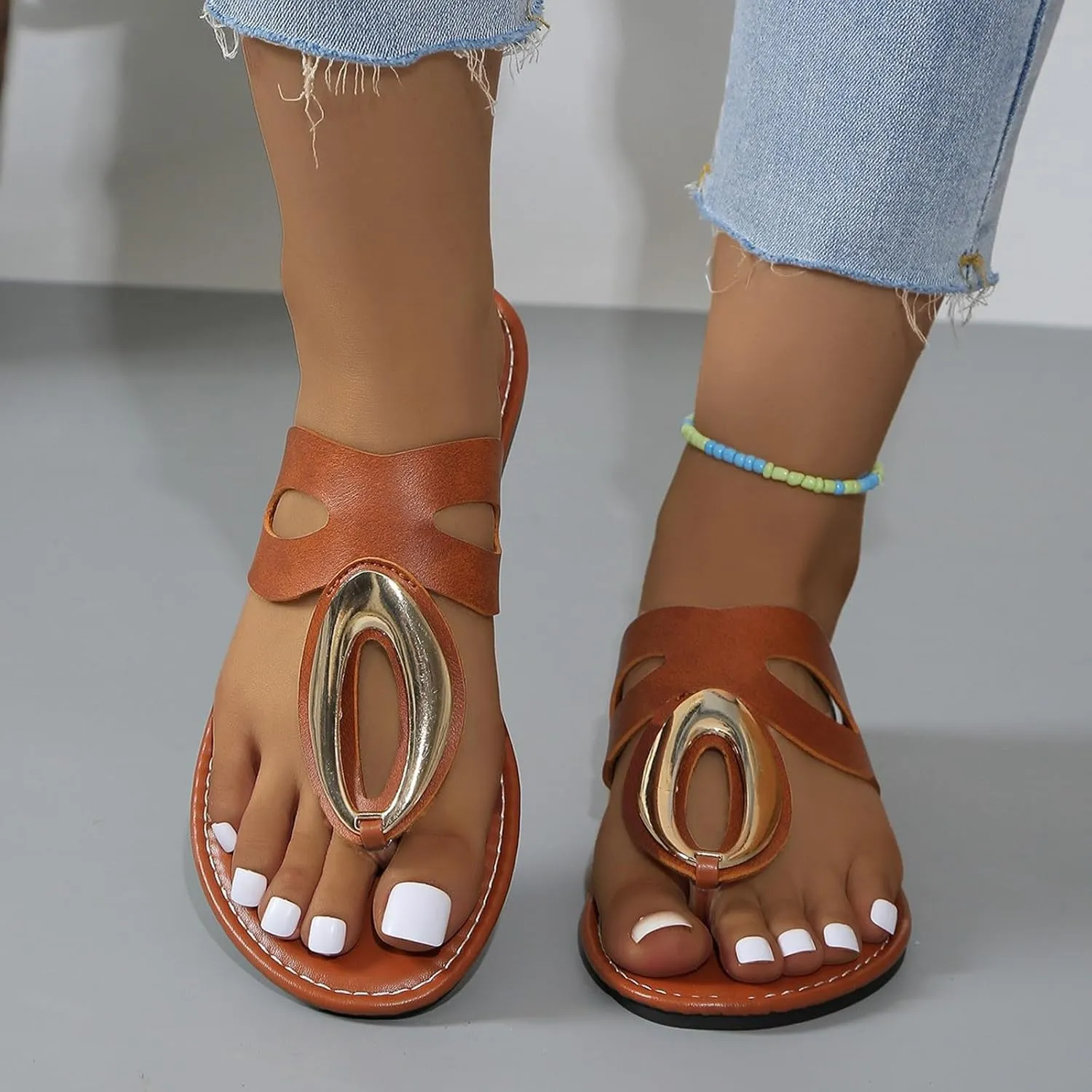 Flip flops for Women Vegan Leather Women Slippers Sandals Women Beach Essentials Slides for Women Fashion Footwear Flats