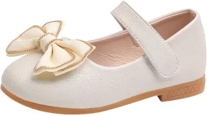 Flower Girl Ballet Flat Bow Ballerina Mary Jane Dress Shoes for Party School Wedding(Toddler/Little Kid) Girls Shoes