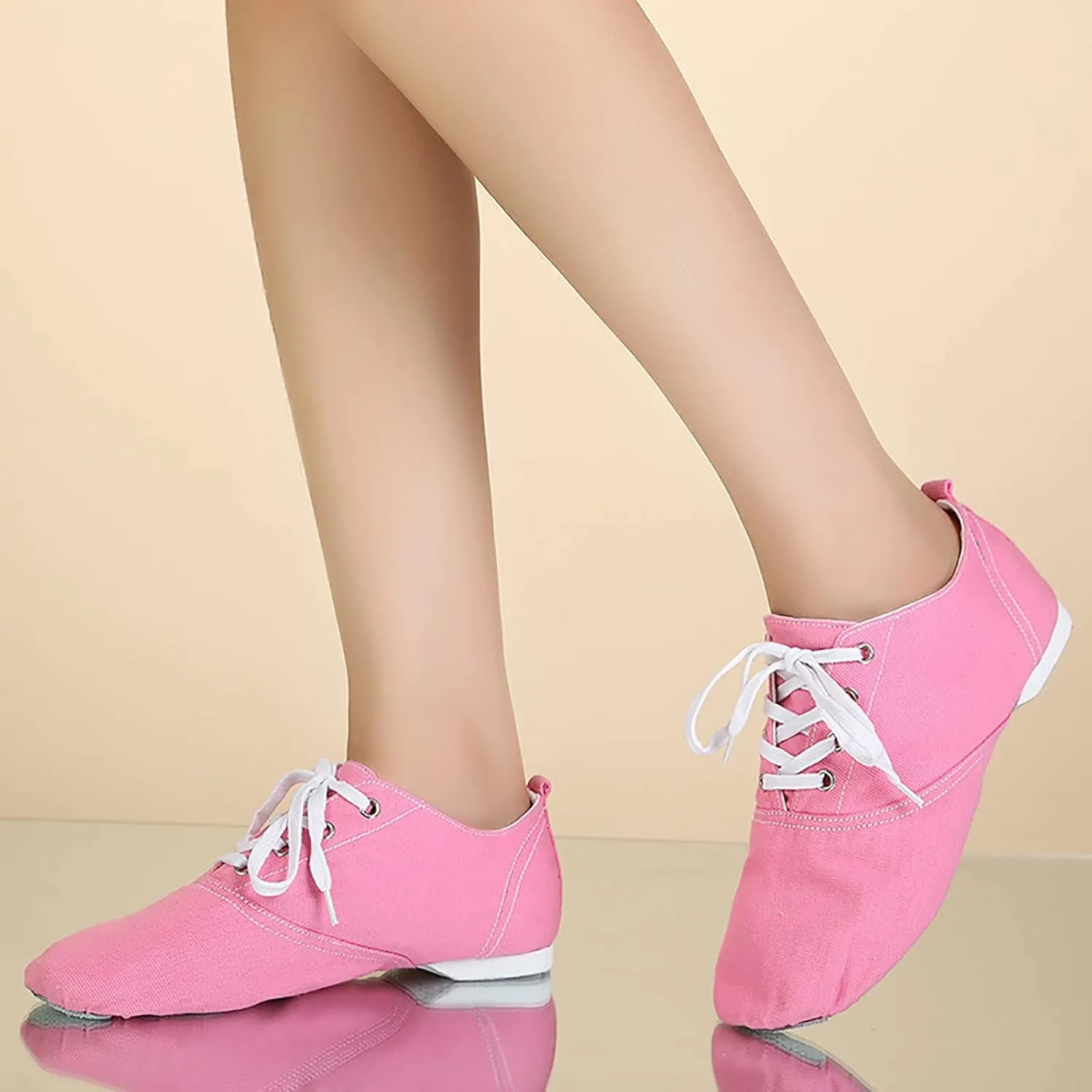 Girls Ballet Dance Shoes Canvas Slippers Flat Toddler Practice Shoes Split Sole Stretch for Perform Dance Yoga