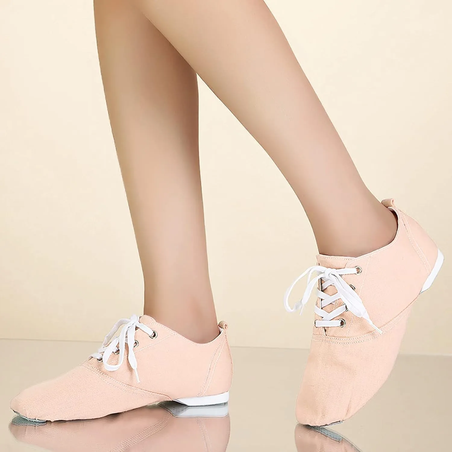 Girls Ballet Dance Shoes Canvas Slippers Flat Toddler Practice Shoes Split Sole Stretch for Perform Dance Yoga