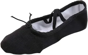 Girls Ballet Elastic Band Dance Shoes Canvas Gymnastics Flats Split Sole Shoes Toddler Dress Shoes Girls
