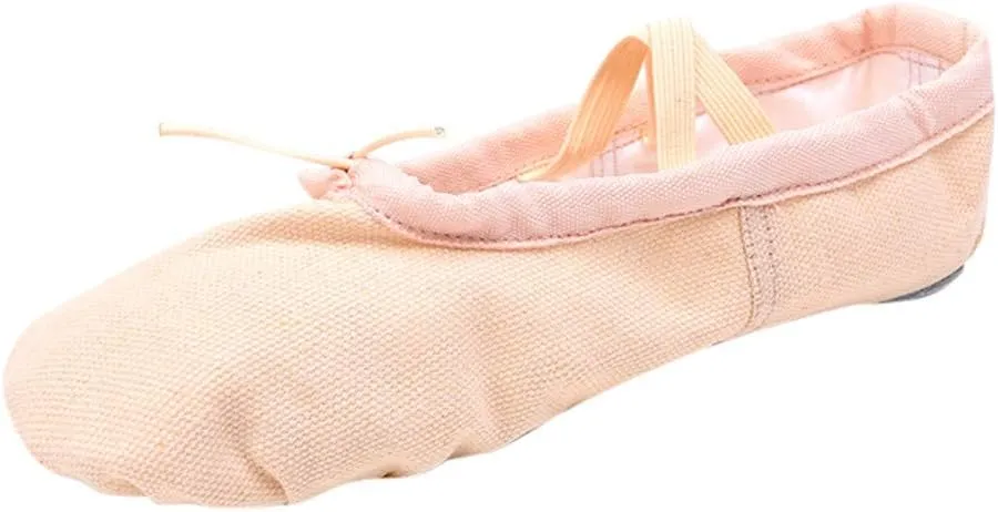 Girls Ballet Elastic Band Dance Shoes Canvas Gymnastics Flats Split Sole Shoes Toddler Dress Shoes Girls