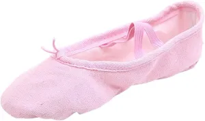 Girls Ballet Elastic Band Dance Shoes Canvas Gymnastics Flats Split Sole Shoes Toddler Dress Shoes Girls