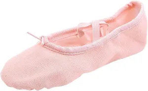 Girls Ballet Elastic Band Dance Shoes Canvas Gymnastics Flats Split Sole Shoes Toddler Dress Shoes Girls