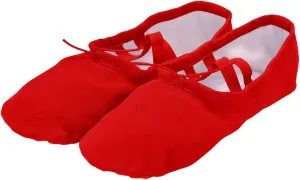 Girls Ballet Shoes Children Split Sole Ballet Slippers Baby Canvas Solid Cozy Soft Skin-Friendly Ballet Dancing Shoes for Kids