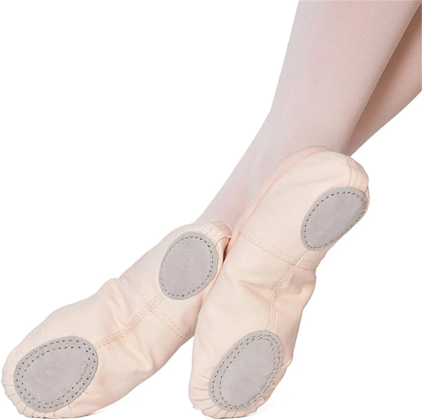 Girls Ballet Shoes Children Split Sole Ballet Slippers Baby Canvas Solid Cozy Soft Skin-Friendly Ballet Dancing Shoes for Kids