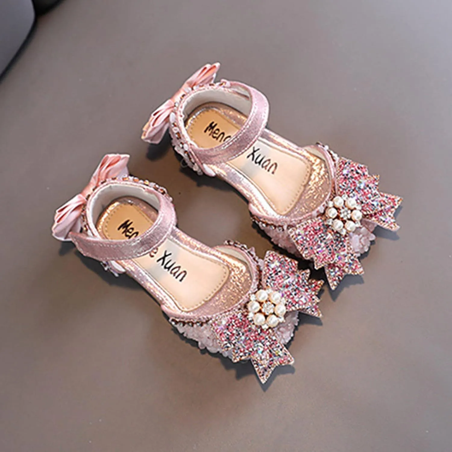 Girls Ballet Shoes Fashion Spring and Summer Girls Dress Shoes Dance Performance Shoes Pearl Toddler First Walking Shoes