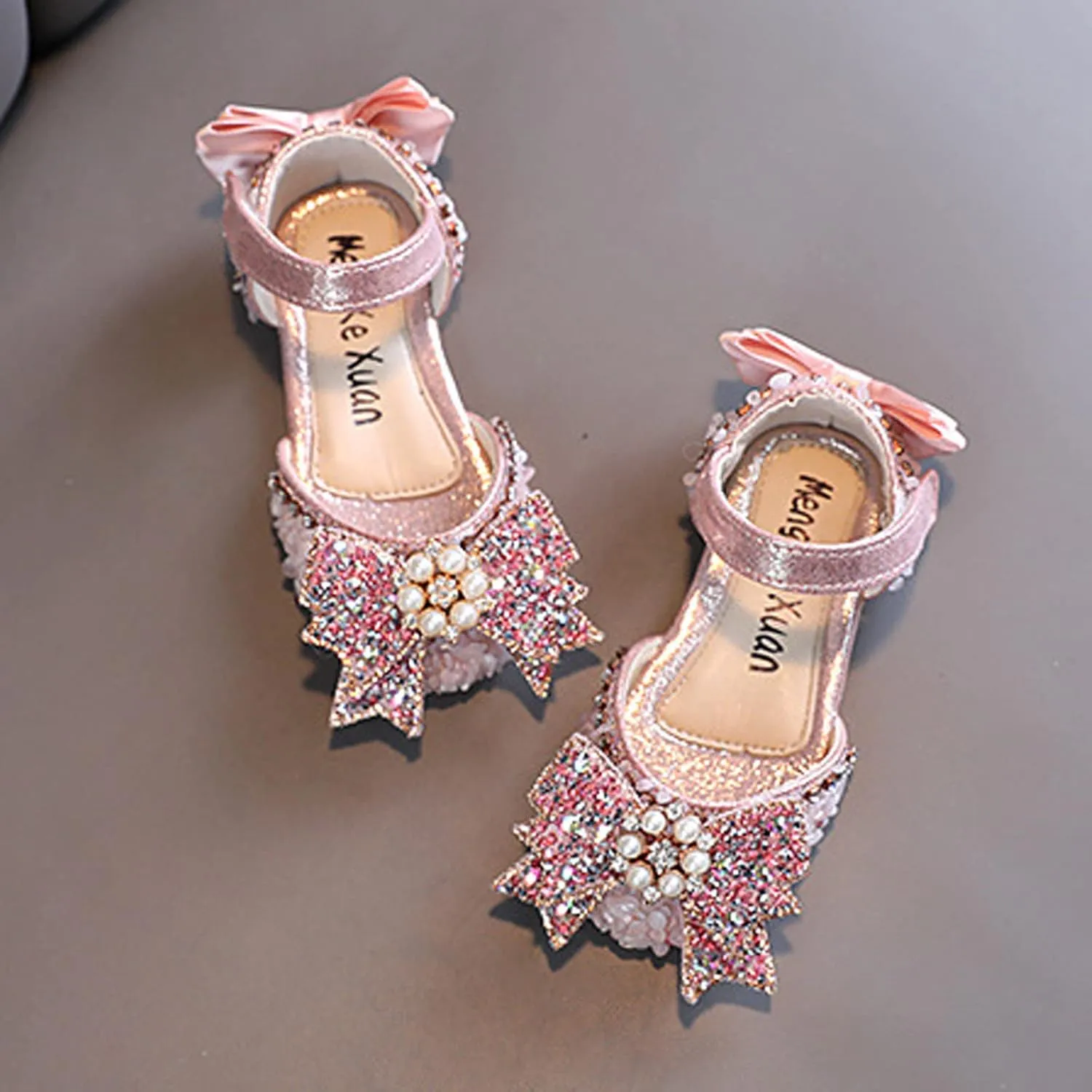 Girls Ballet Shoes Fashion Spring and Summer Girls Dress Shoes Dance Performance Shoes Pearl Toddler First Walking Shoes