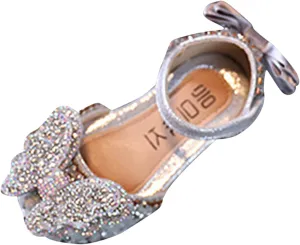 Girls Ballet Shoes Fashion Summer Girls Dance Shoes Princess Dress Performance Shoes Ribbon Pearl Bow Sandals Shoes