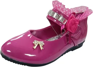 Girls Black Dress Shoes,Children Soft Girls Princess Shoes Baby Kid Leather Flower Dance Shoes Work Shoes 0-11 Years