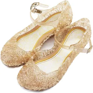Girls Black Dress Shoes,Kids Girls Sandals Wedge Cosplay Party Princess Shoes Infant Baby Kawaii Shoes 3-12 Years