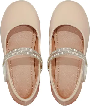 Girls Dress Shoes Patent Ballerina Flats Kids Toddler Girls Mary Jane Low Heels Shoes for School Party Wedding