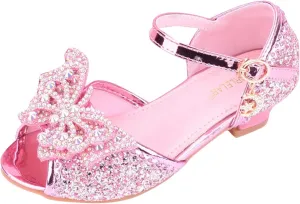 Girls Heels Dress Shoes Flower Girl Mary Jane Sandals Wedding Party Princess Shoes for Toddler Little Kid Big Kid