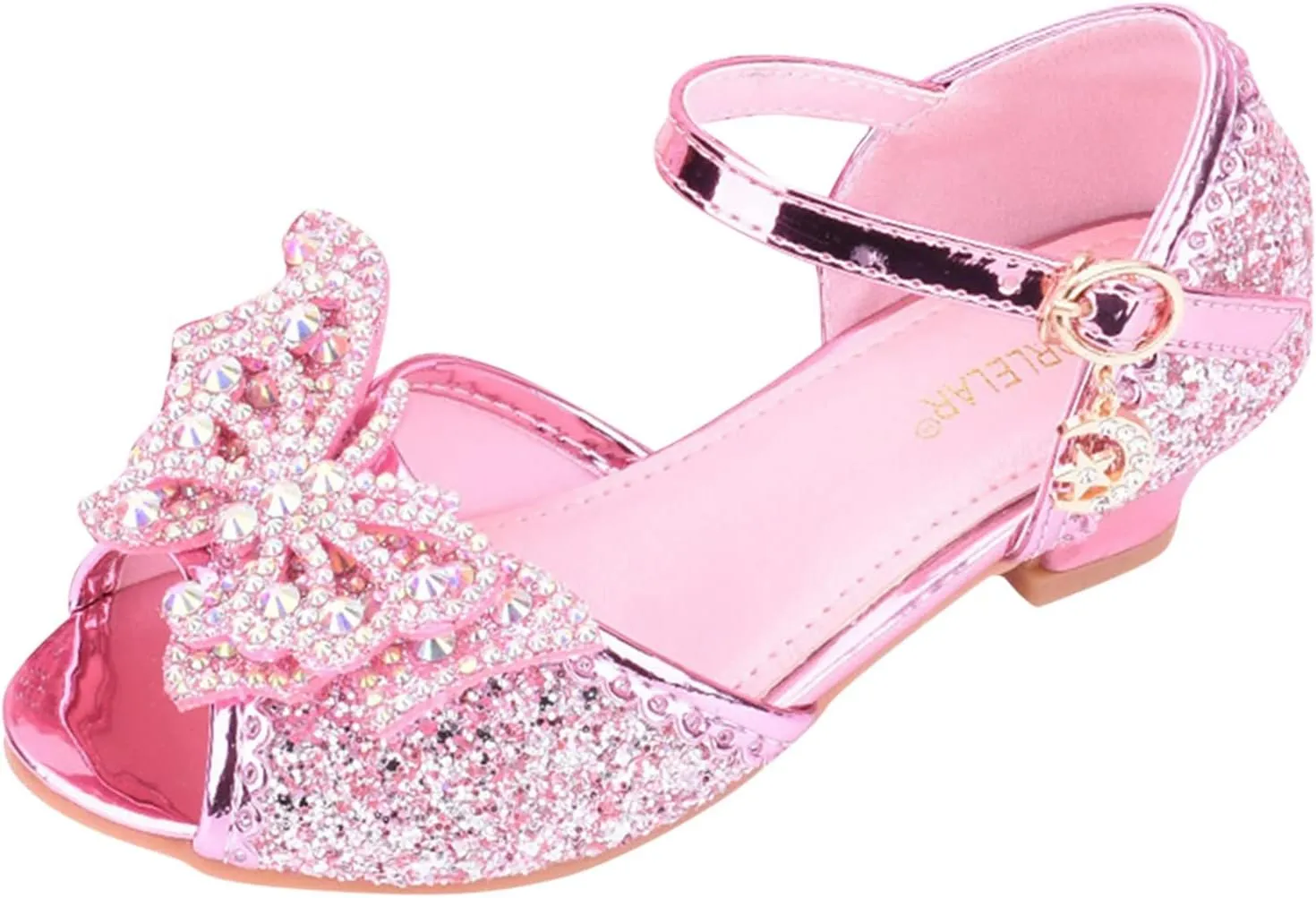 Girls Heels Dress Shoes Flower Girl Mary Jane Sandals Wedding Party Princess Shoes for Toddler Little Kid Big Kid