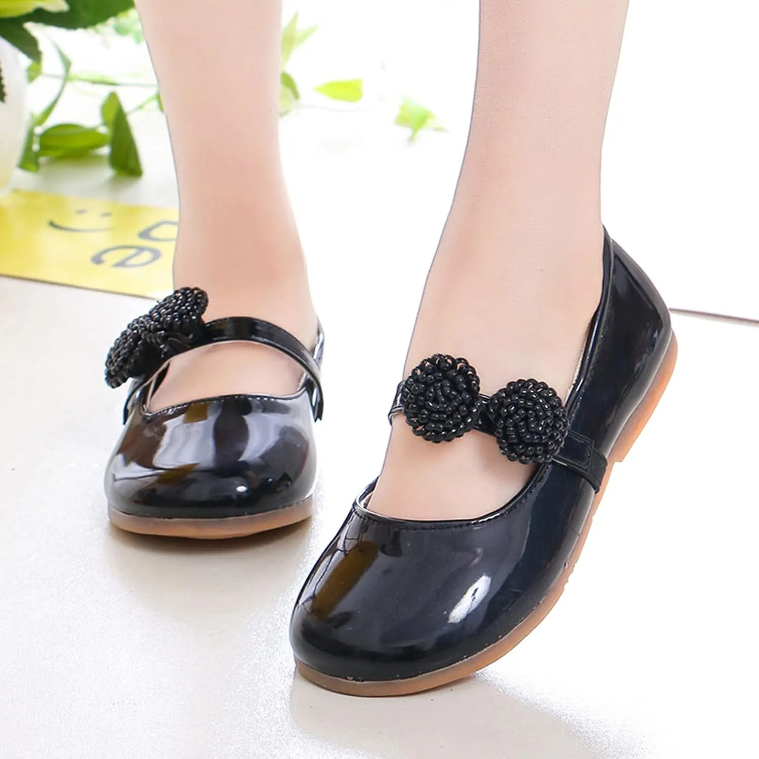 Girl's Mary Jane School niform Shoes Toddler Little Kid Dress Shoes Girl Ballet Flat Flower Girl Toddler Slip Boots