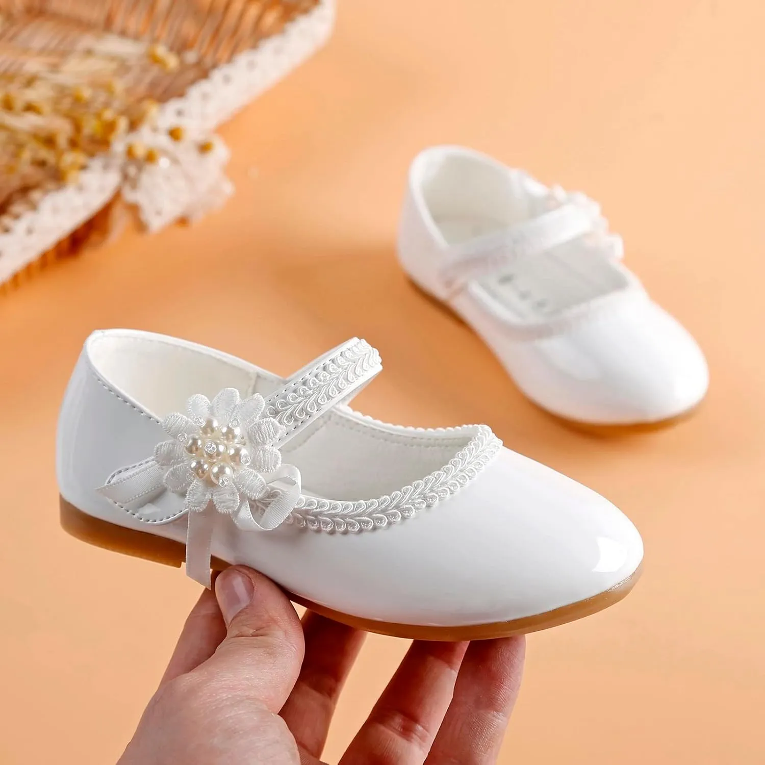 Girls Toddler Little Ballet Shoes Girls Mary Jane Flats Dress Shoes Party Wedding for Toddler Little Kid Big Kids