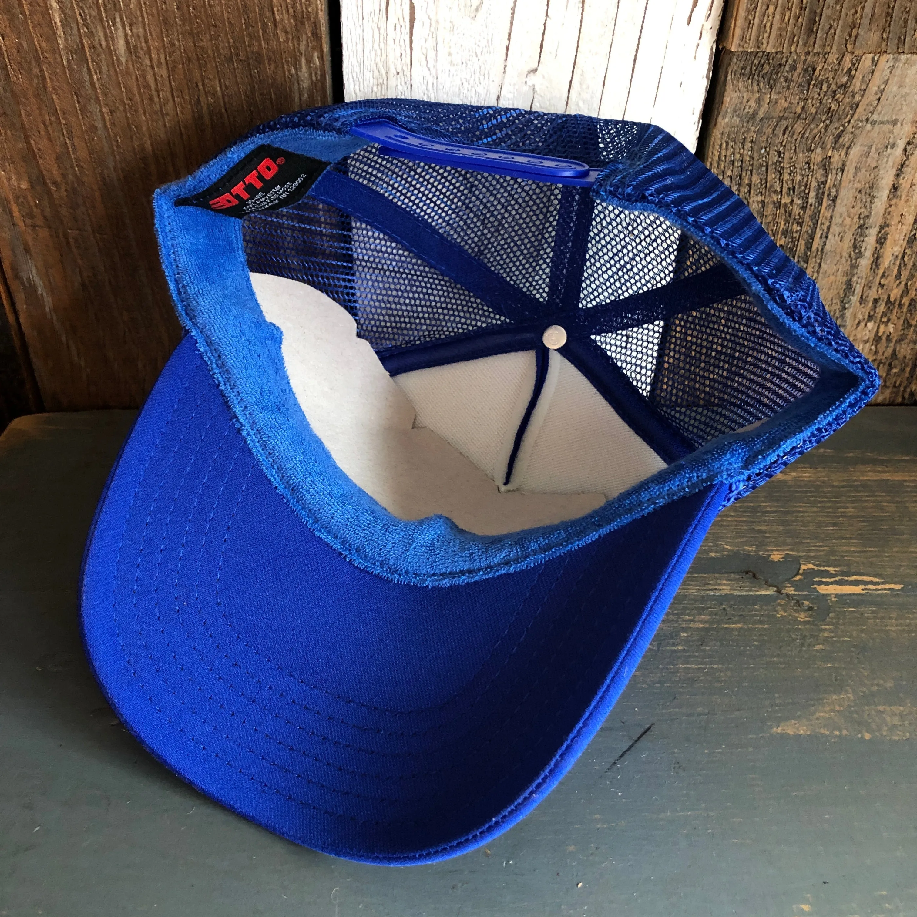 HATE HAS NO HOME HERE High Crown Trucker Hat - Royal Blue (Curved Brim)