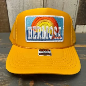 Hermosa Beach 72 & SUNNY High Crown Trucker Hat - Gold