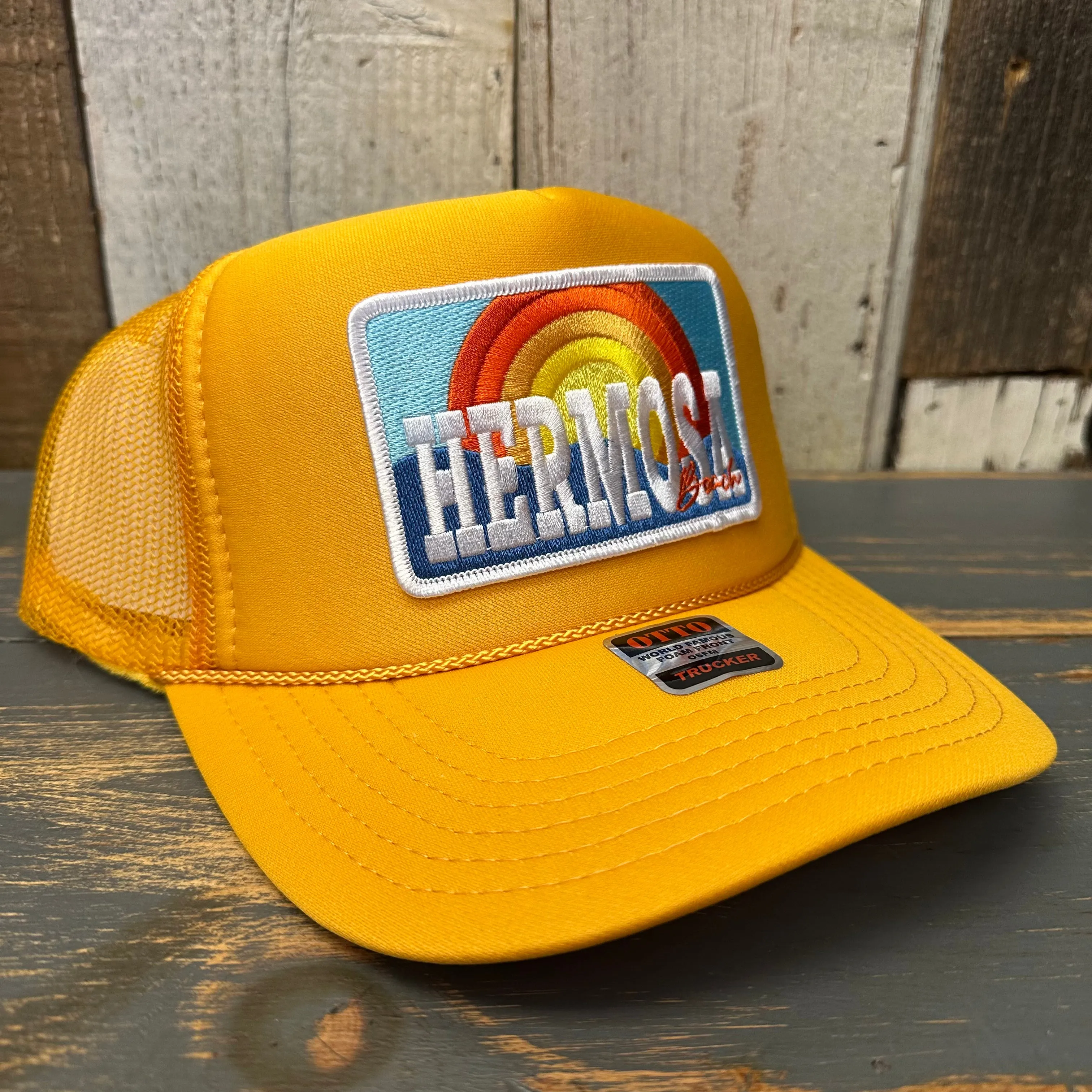Hermosa Beach 72 & SUNNY High Crown Trucker Hat - Gold