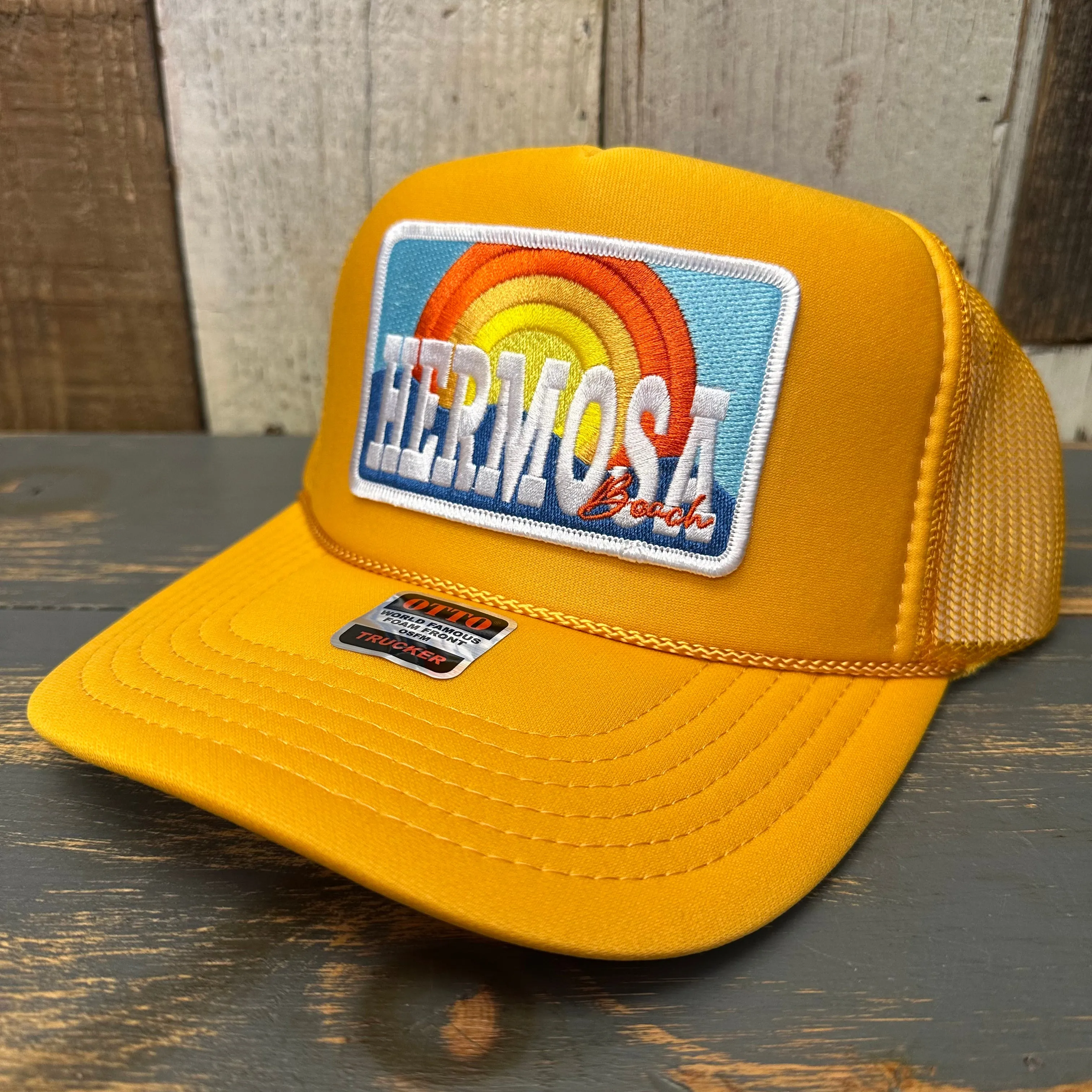 Hermosa Beach 72 & SUNNY High Crown Trucker Hat - Gold
