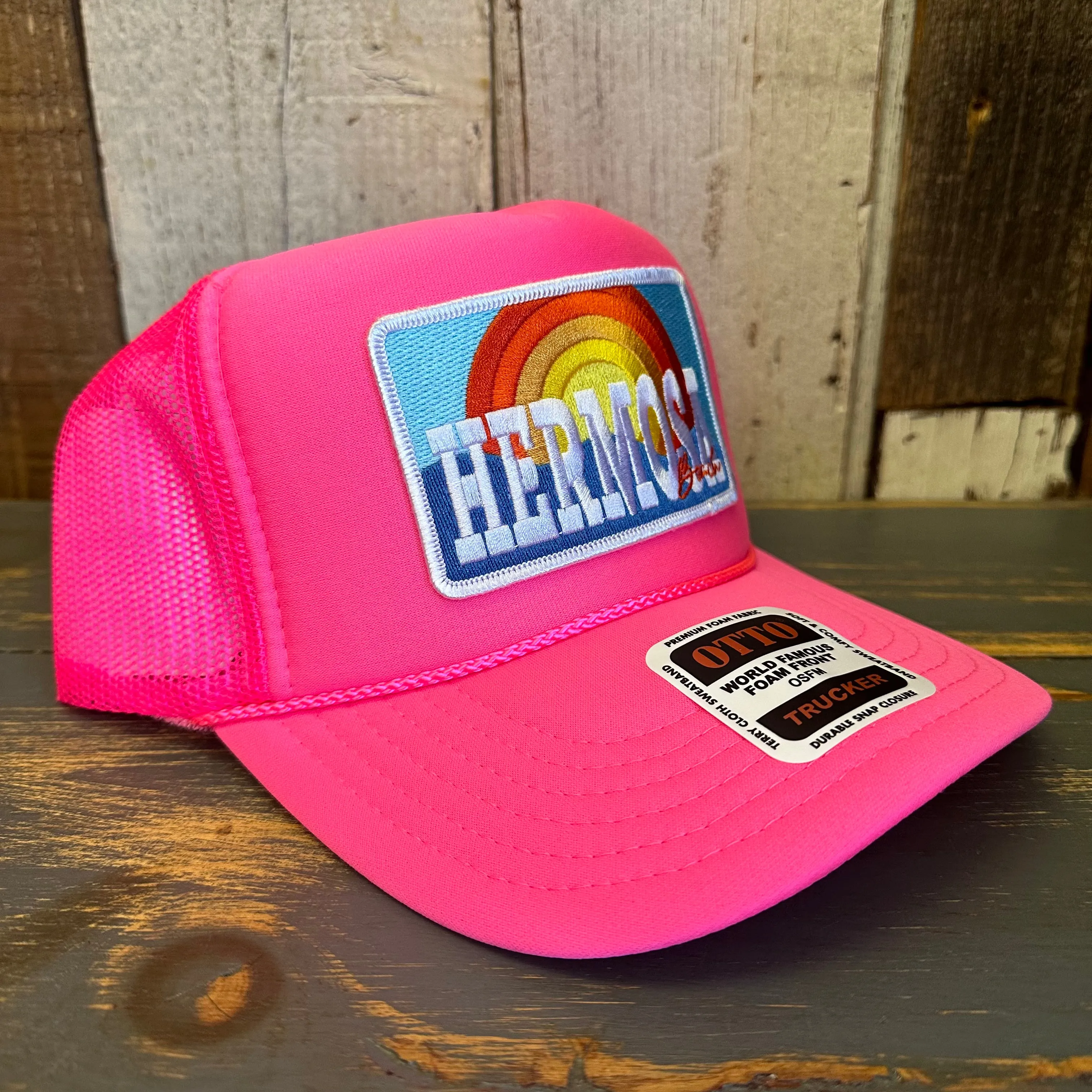 Hermosa Beach 72 & SUNNY Trucker Hat - Neon Pink