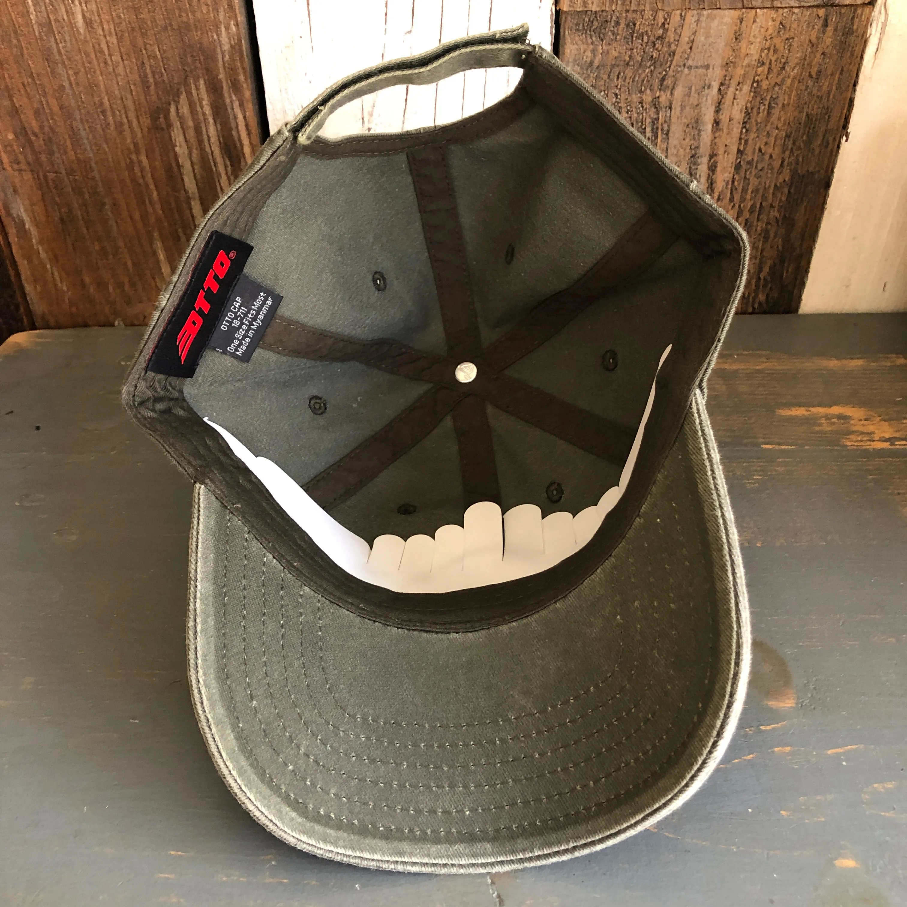 Hermosa Beach AS REAL AS THE STREETS - 6 Panel Low Profile Style Dad Hat with Velcro Closure - Olive Green