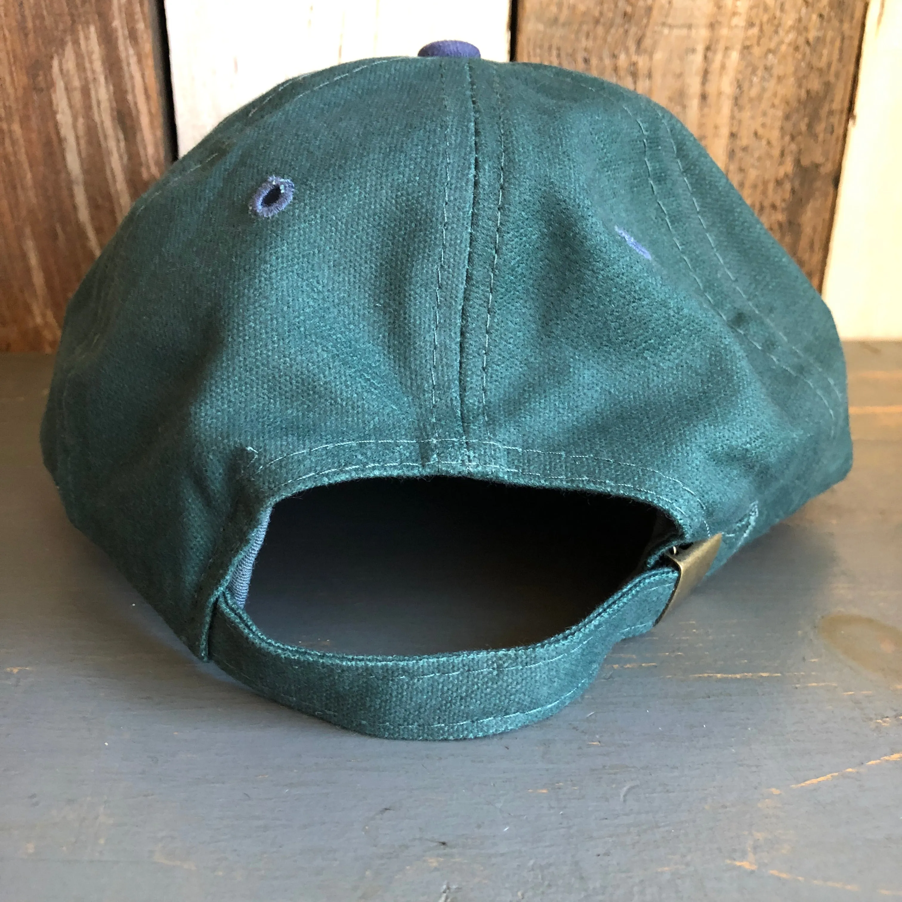 Hermosa Beach BLUE SUPREME HERMOSA - 6 Panel Low Profile Baseball Cap with Adjustable Strap with Press Buckle - Dark Green/Navy